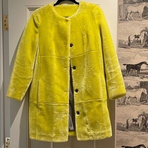 Topshop Yellow Teddy Jacket